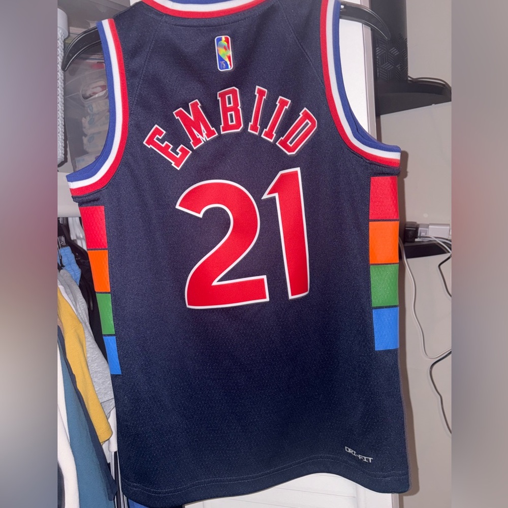 Nike Kids Jersey - Black with Red and Multicolor Accents